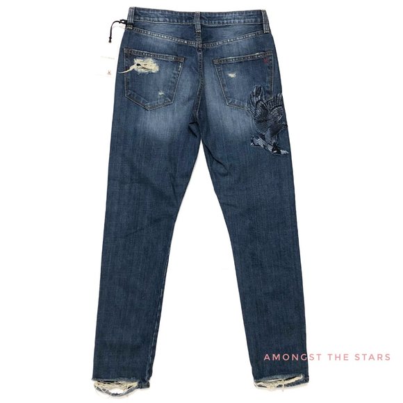 Miss Me Vintage Eagle Embroidered Boyfriend Jeans - Picture 9 of 12